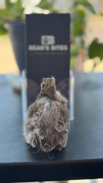 Rabbit head dog chews