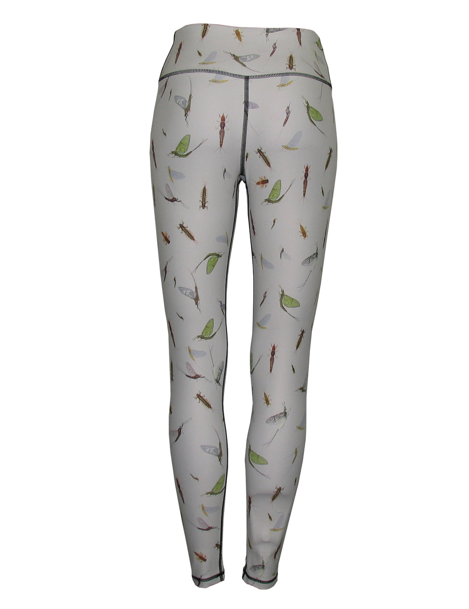 Mayfly Fish Print Patterned All Sport Leggings