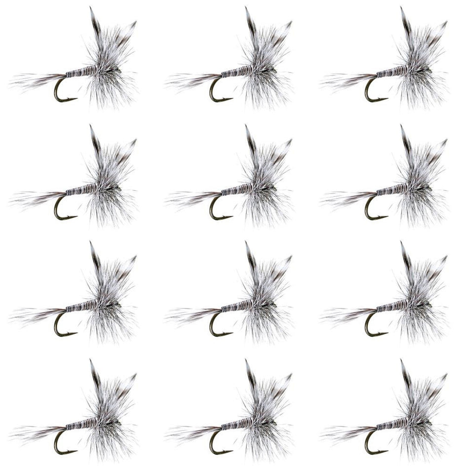 Mosquito Classic Trout Dry Fly Fishing Flies - 1 Dozen Size 16