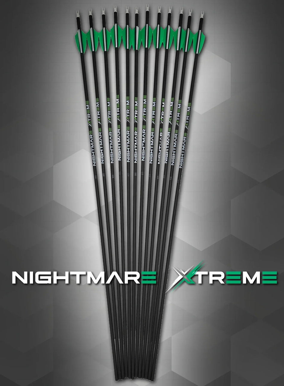 Nightmare Xtreme 2.0 300 / 350 / 400/ 500 spine Arrow 12/Pack Fletched