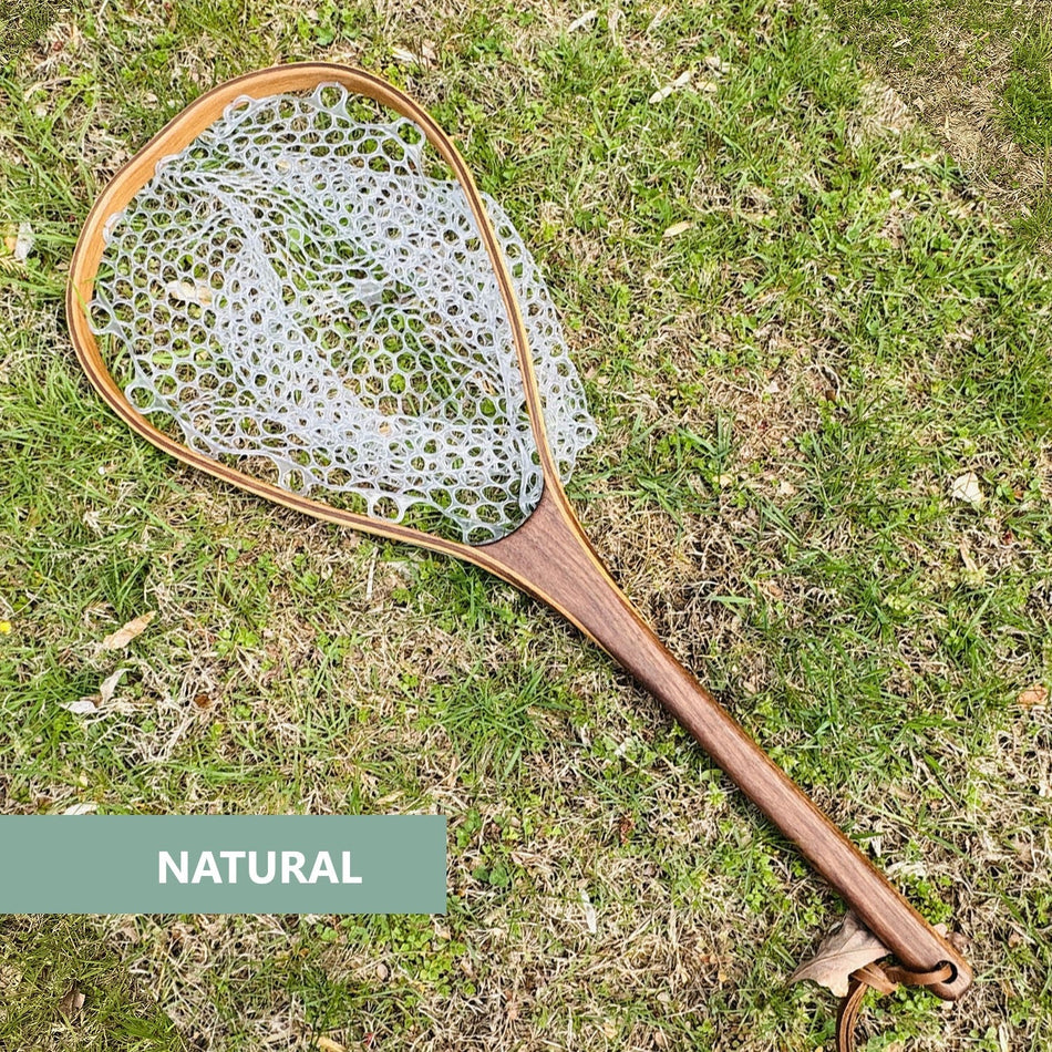 Big Dipper 24"x17" - Stonefly Engraved - Natural Fly Fishing Traditional Landing Net - Handcrafted & Made in USA