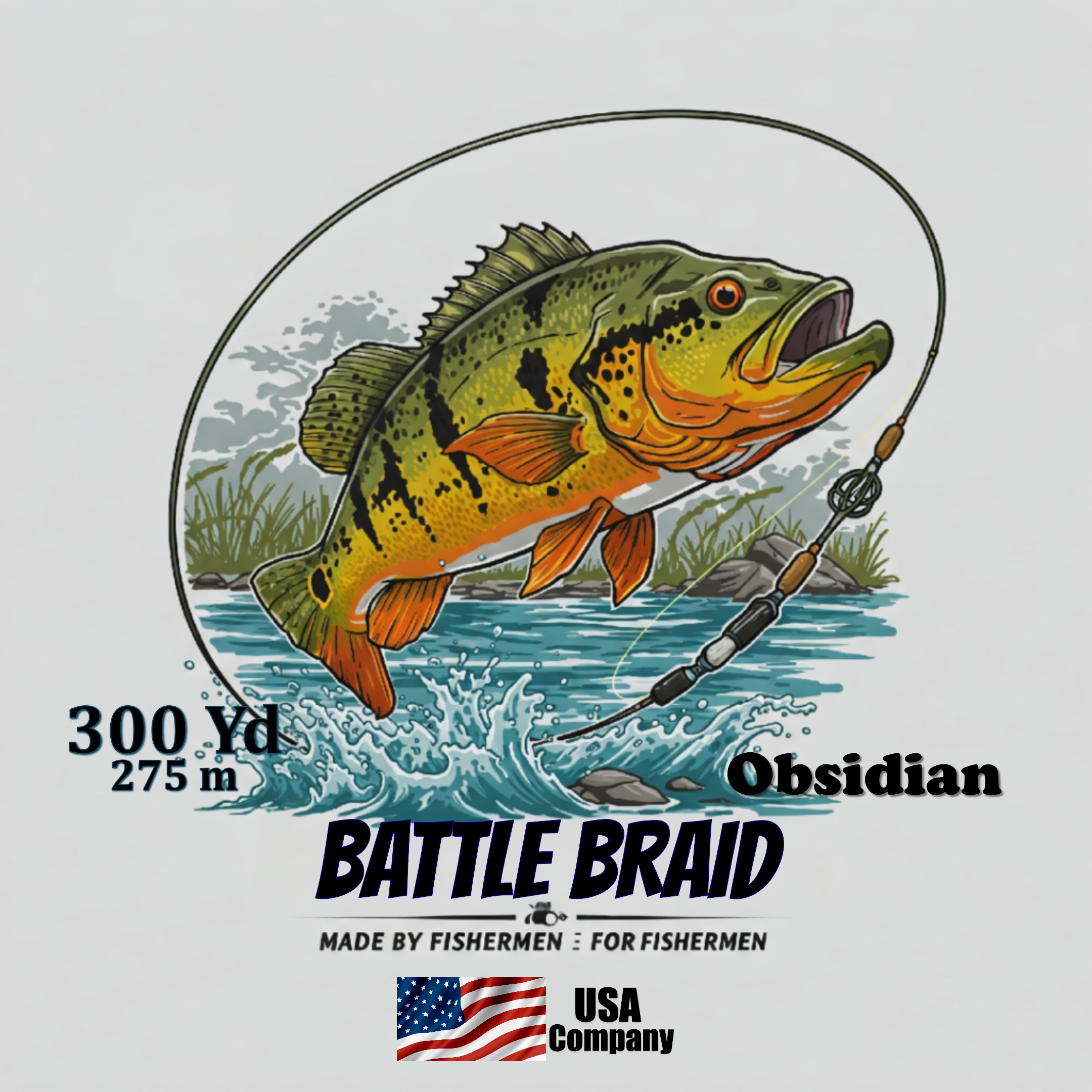 OBSIDIAN 300YRD SPOOL 8x PE – Outdoor America