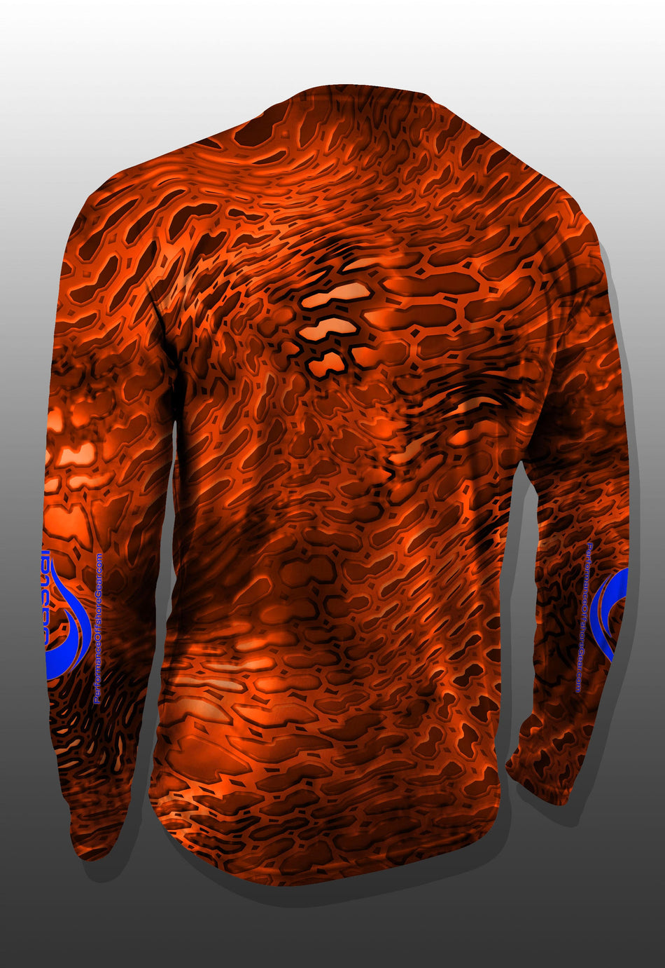 Coastal Orange Camo Performance Long Sleeve T-shirt