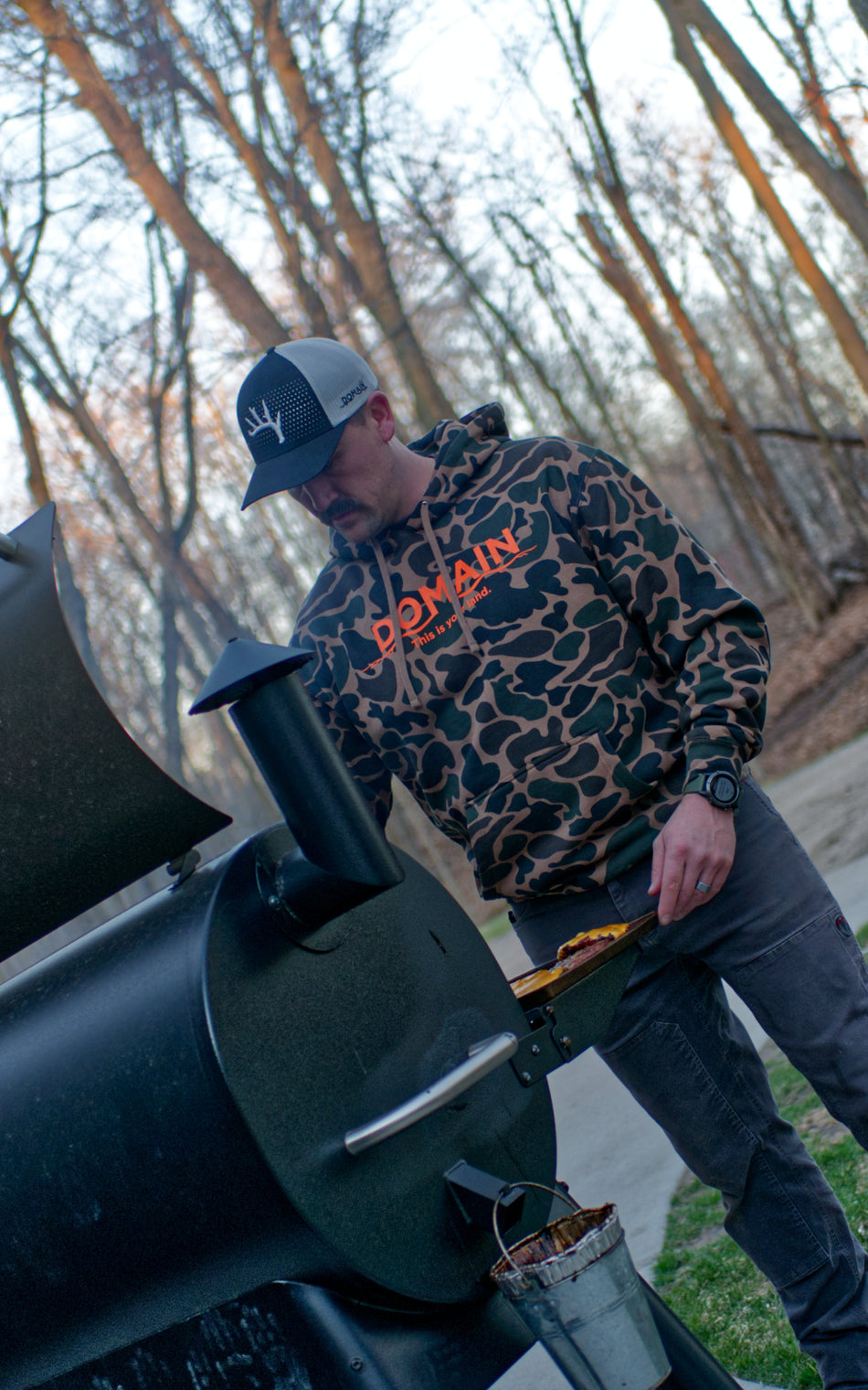 Domain Camo Blaze Orange Sweatshirt