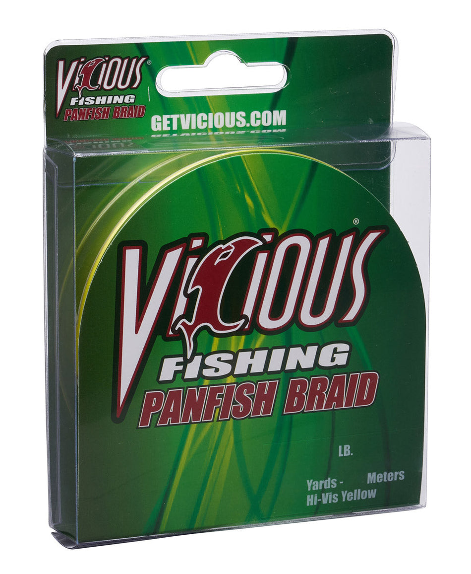 Vicious Panfish Hi-Vis Yellow Braid - 10 Lb Test