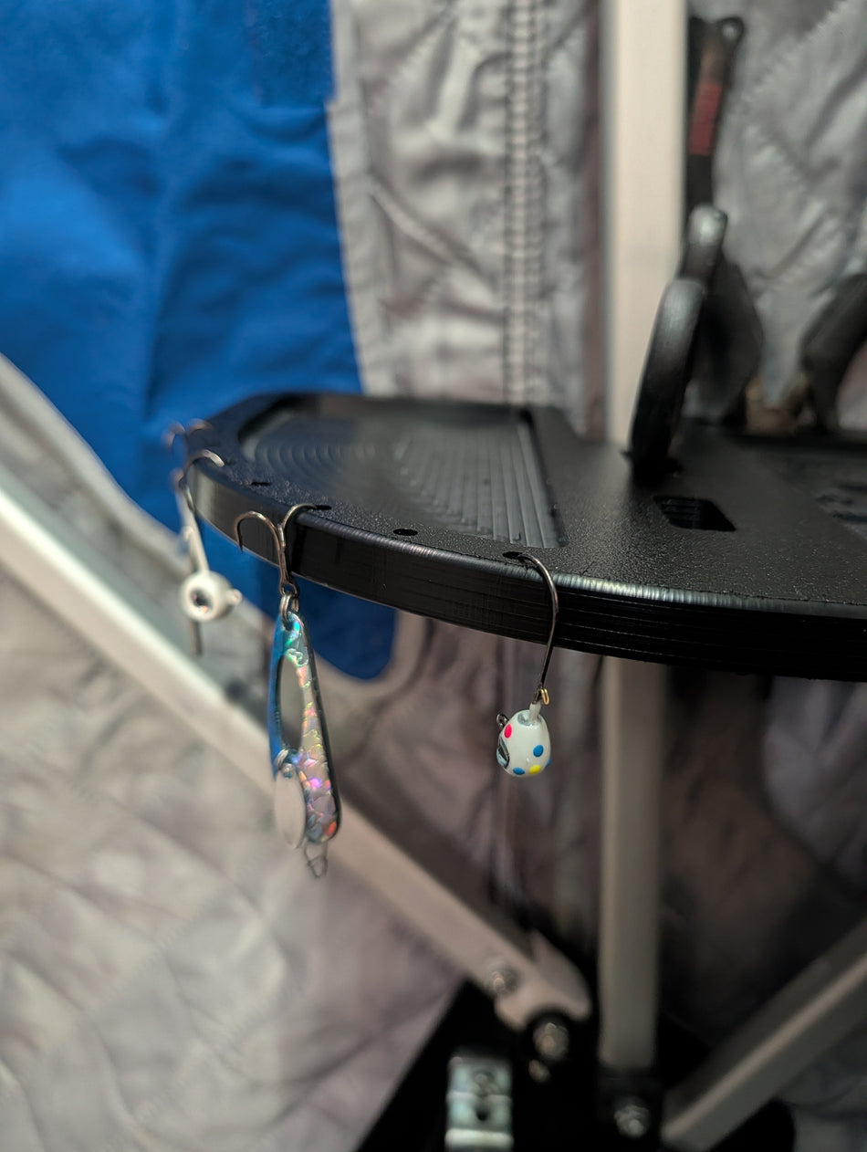 The Ultimate Ice Shanty Tackle & Tool Organizer Table