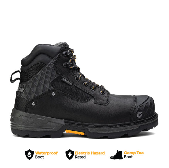 Pallet Jack 6" Composite Toe Waterproof Work Boot – Black