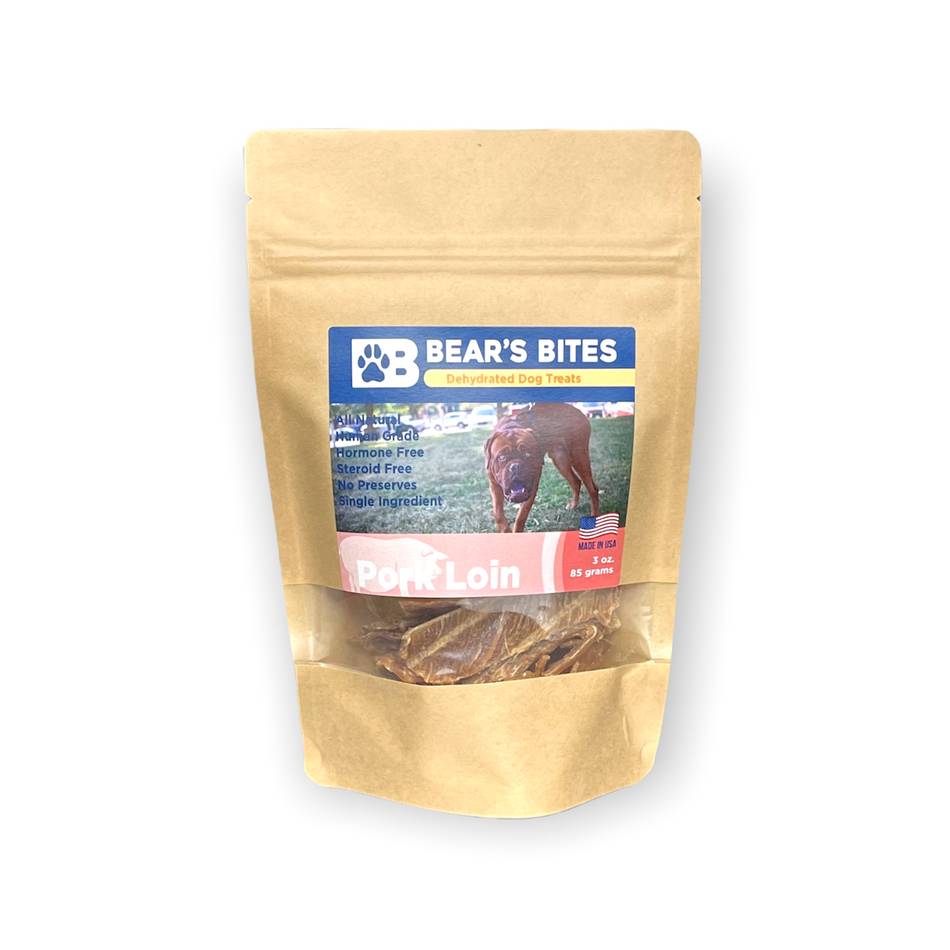 Single Ingredient, Dehydrated Pork Loin Dog Treats