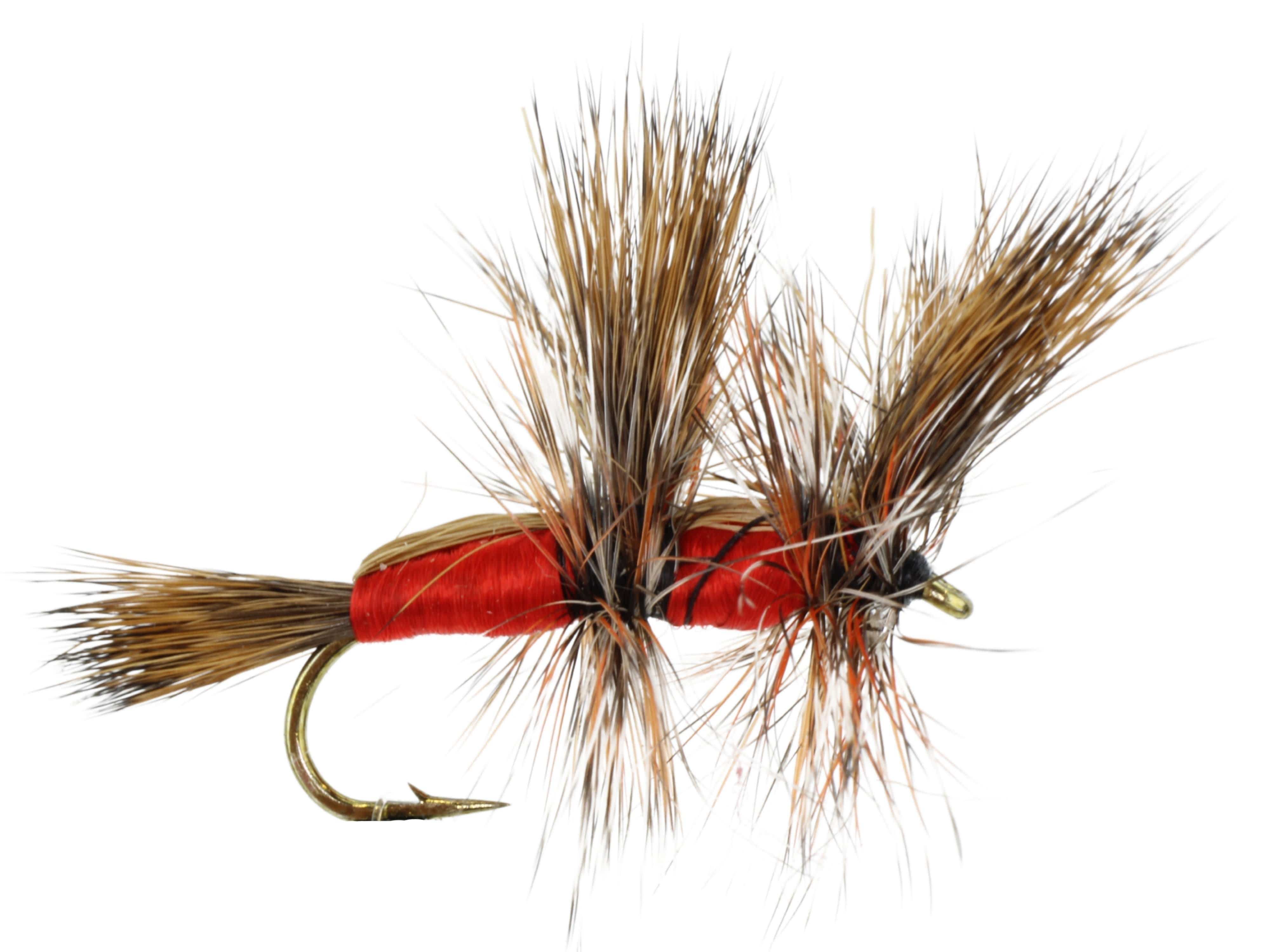 Double Humpy Fly, Size 10 | Red | Qty. 6 | Wild Water Fly Fishing ...