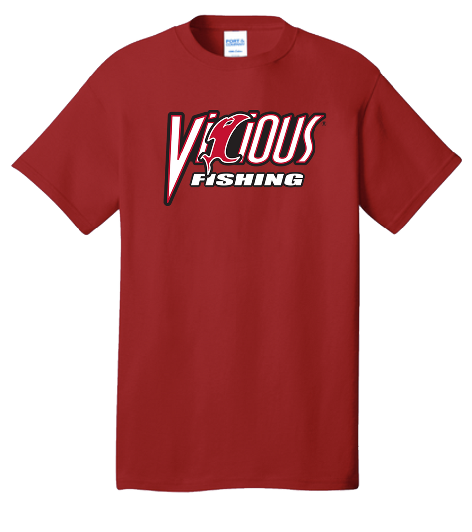 Vicious Fishing Logo Tee - Classic Red