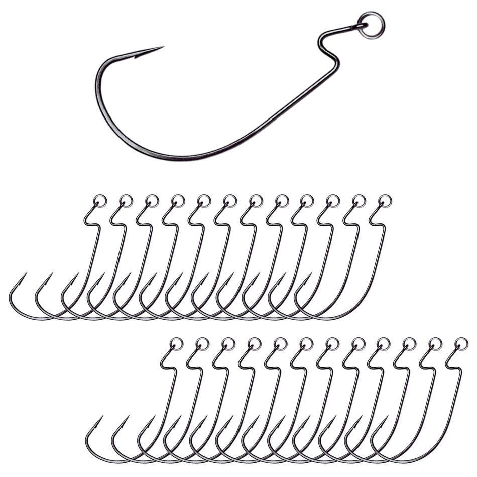 Reaction Tackle Ringed EWG Hooks - 25 Pack - New