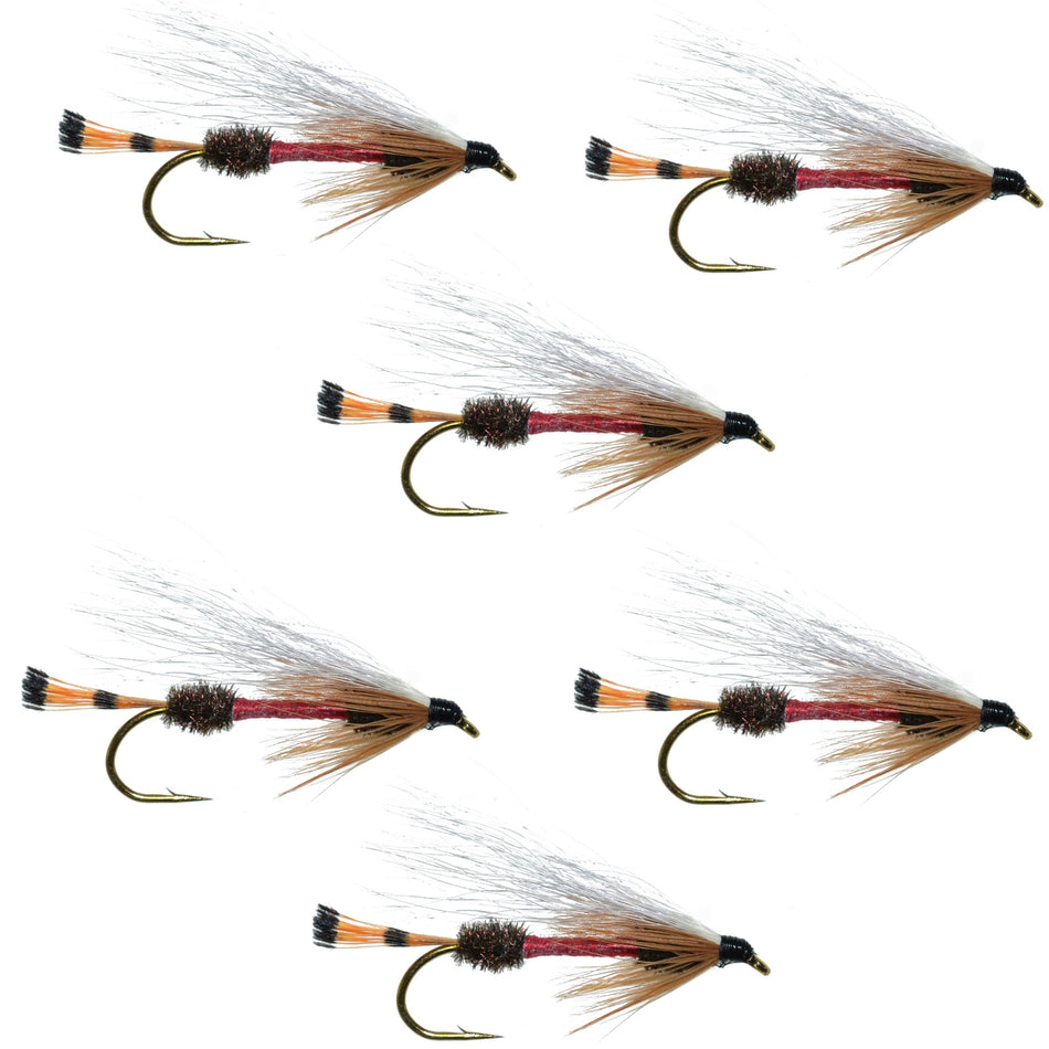 Royal Coachman Bucktail Classic Streamer Flies - Set of 6 - Hook Size 4