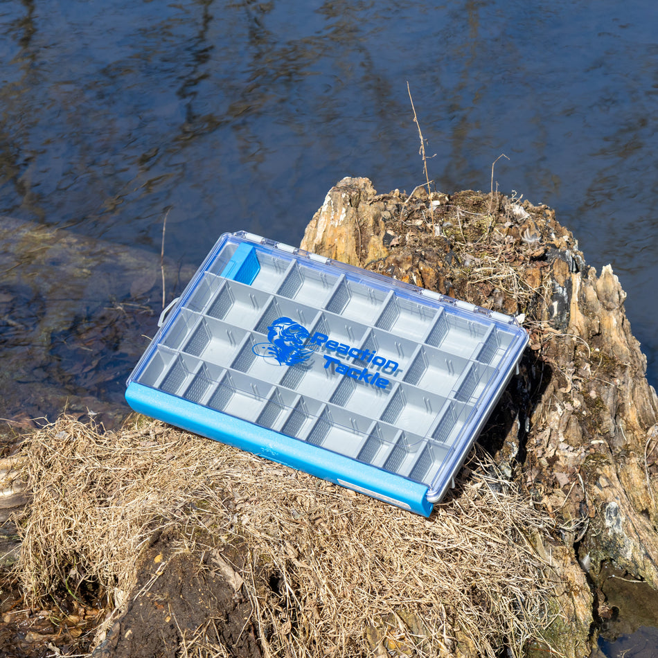 Reaction Tackle Ultra Elite Tackle Tray- Water Resistant with Single Clip Design - New