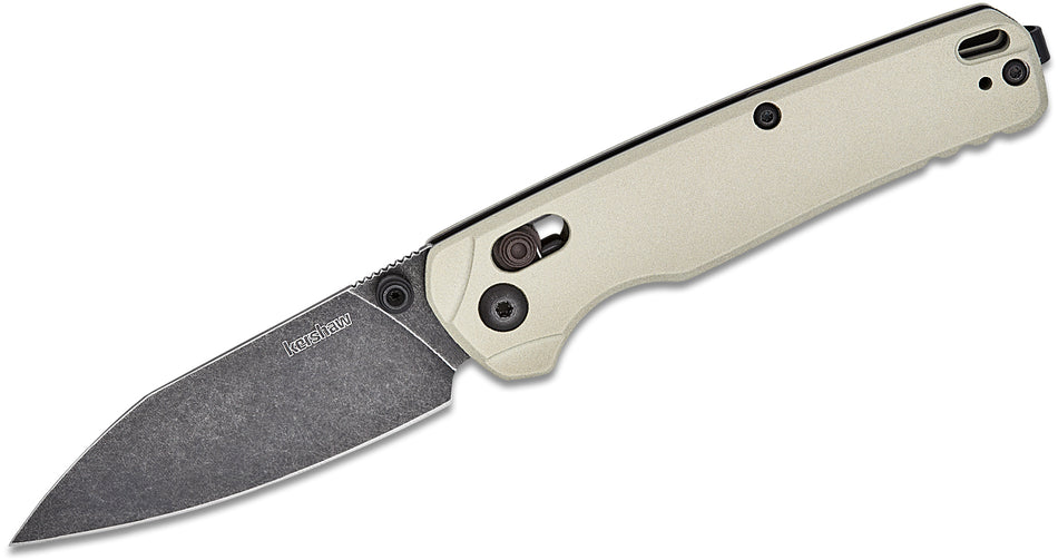 Bel Air 3" Folding Reverse Tanto Plain Blade Knife -  Bright Nickel
