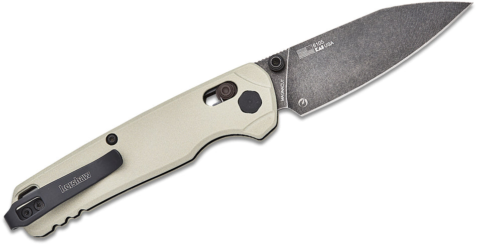 Bel Air 3" Folding Reverse Tanto Plain Blade Knife -  Bright Nickel