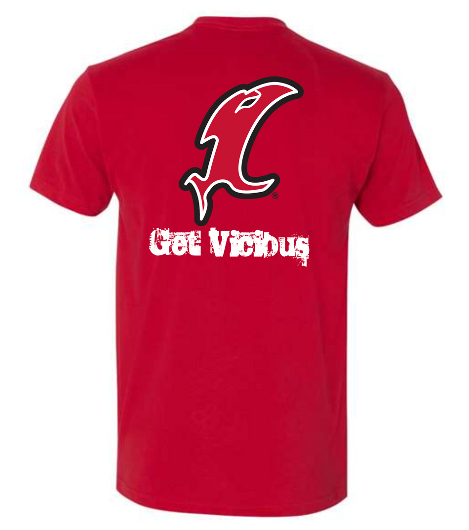 Vicious Classic "Get Vicious" Logo Tee - Premium Red