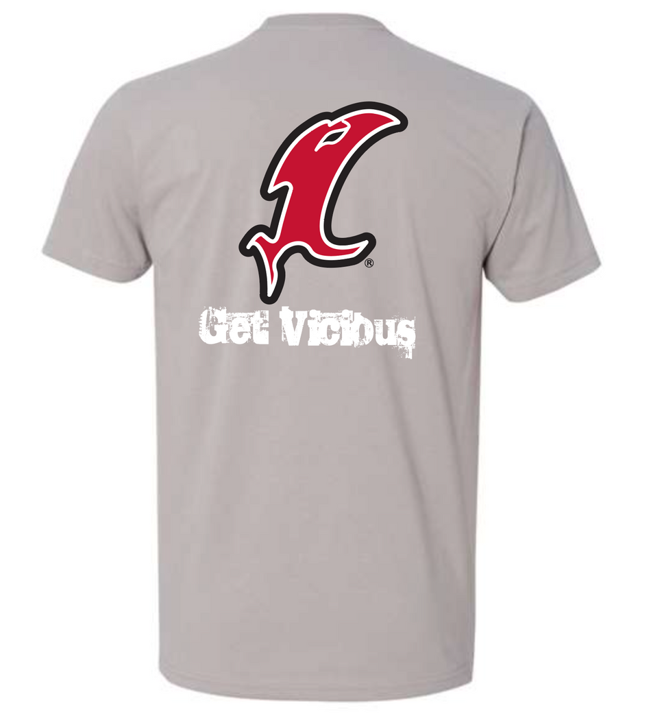 Vicious Classic "Get Vicious" Logo Tee - Premium Gray