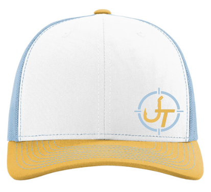 White, Yellow and Blue JT Trucker Hat