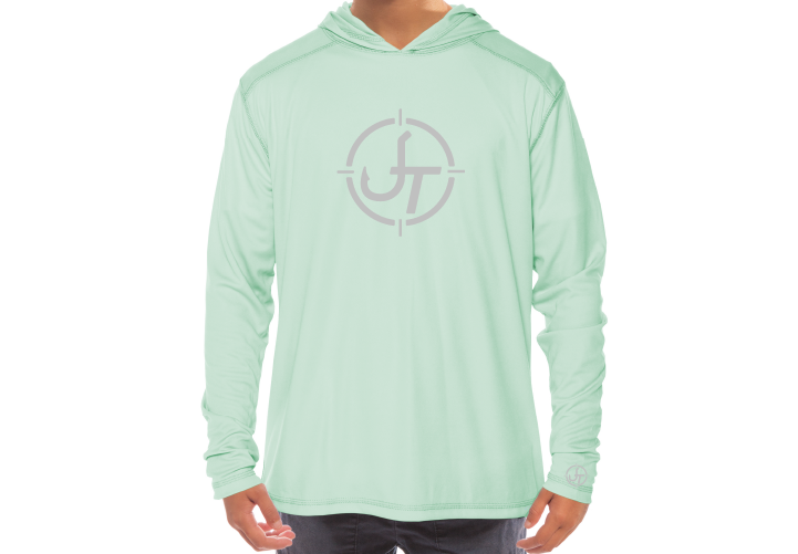 Youth Sea Grass Solar Hooded Long Sleeve