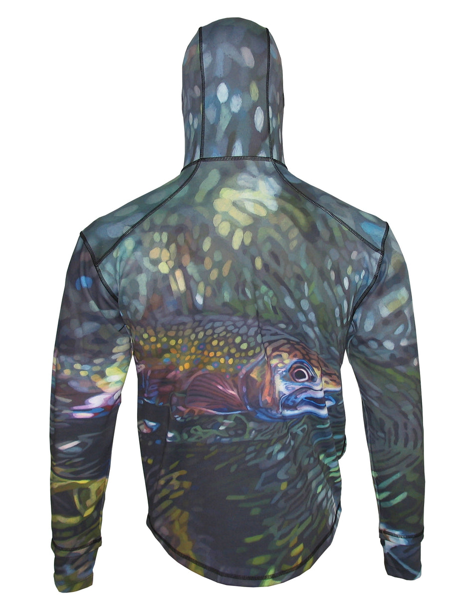 Secluded Brook Trout Heavyweight 1/4-Zip FlexShell Fishing Hoodie