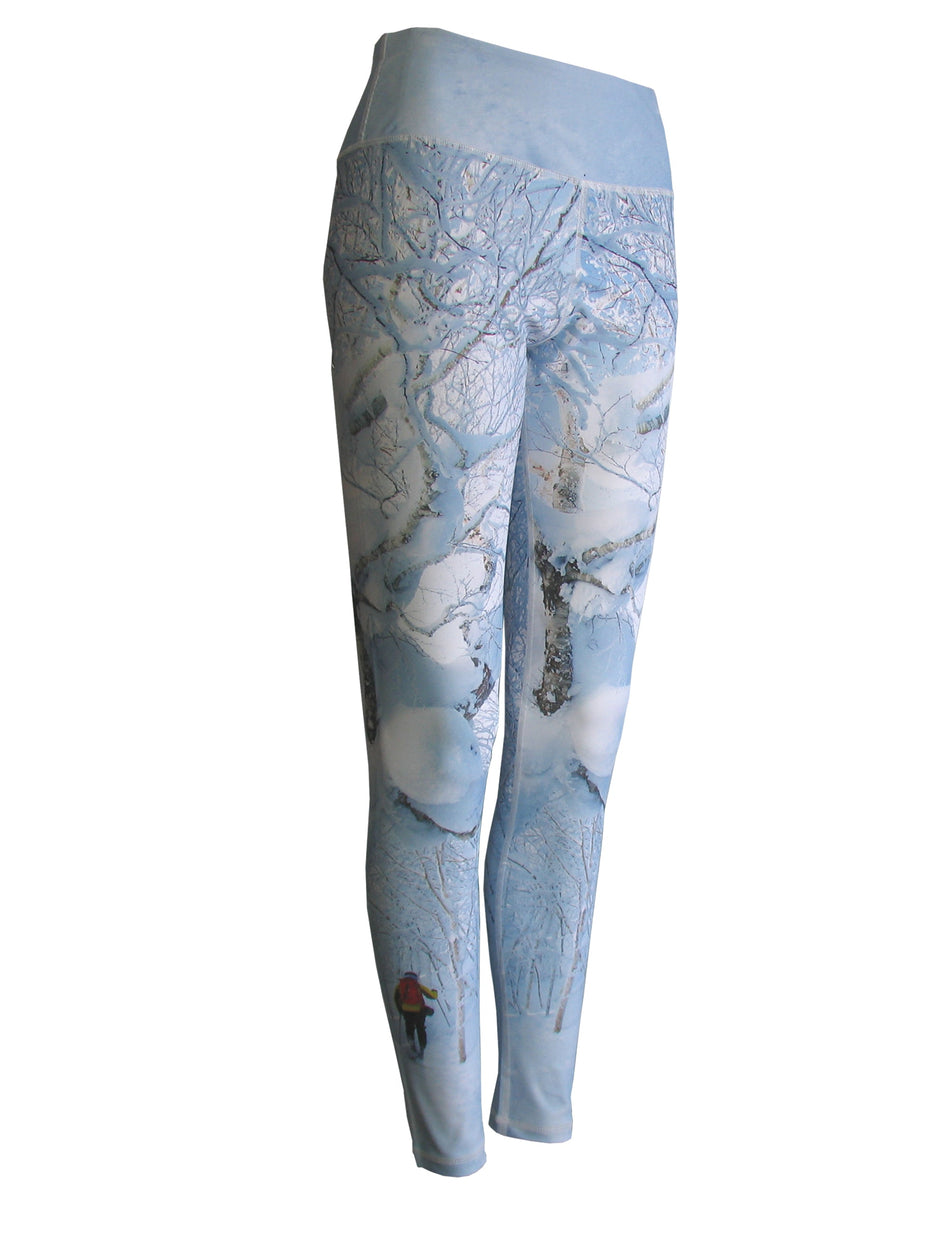 Snowcrossed Mountain Print Patterned All Sport Leggings
