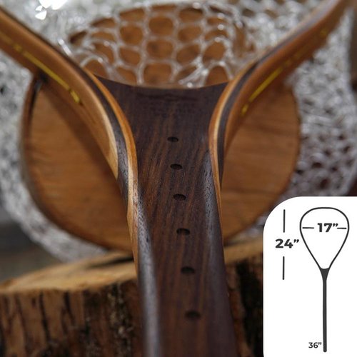 Big Dipper 24"x17" - Measurement Dots Engraved - Natural Fly Fishing Traditional Landing Net - Handcrafted & Made in USA