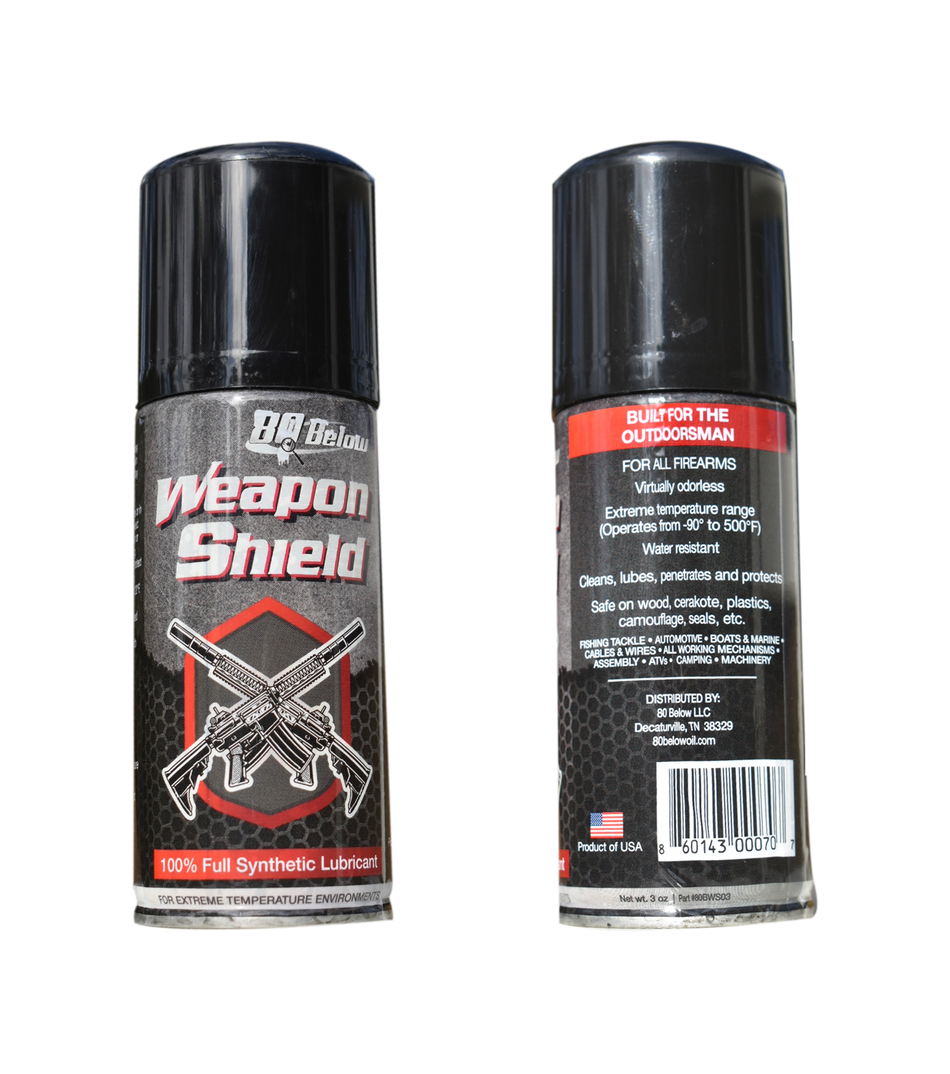 Weapon Shield by 80 Below 3 oz. Aerosol Can | Extreme Temperature Sporting Oil Synthetic