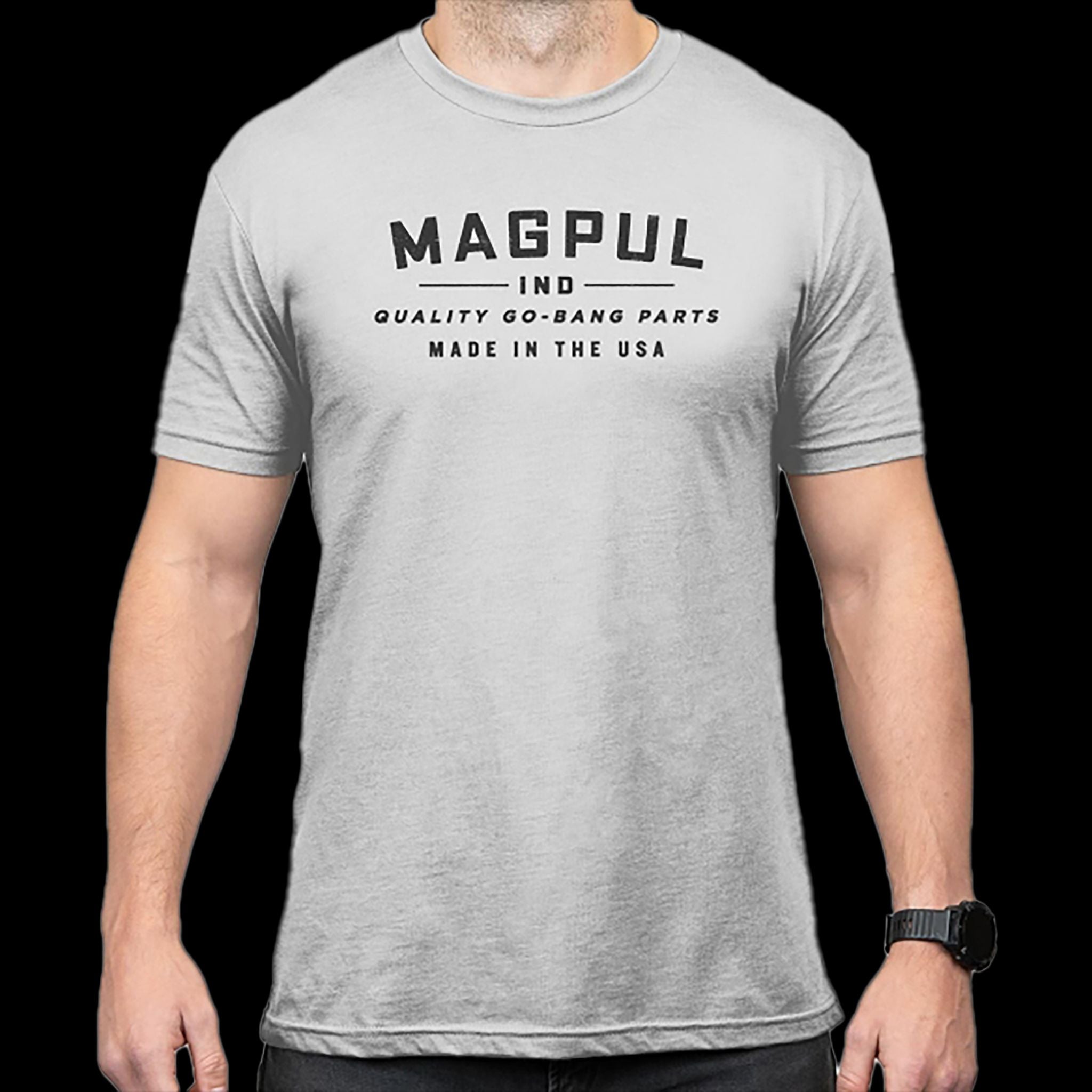 Magpul Bang Parts Cotton/Polyester Short Sleeve T-Shirt -  Stone Gray Heather