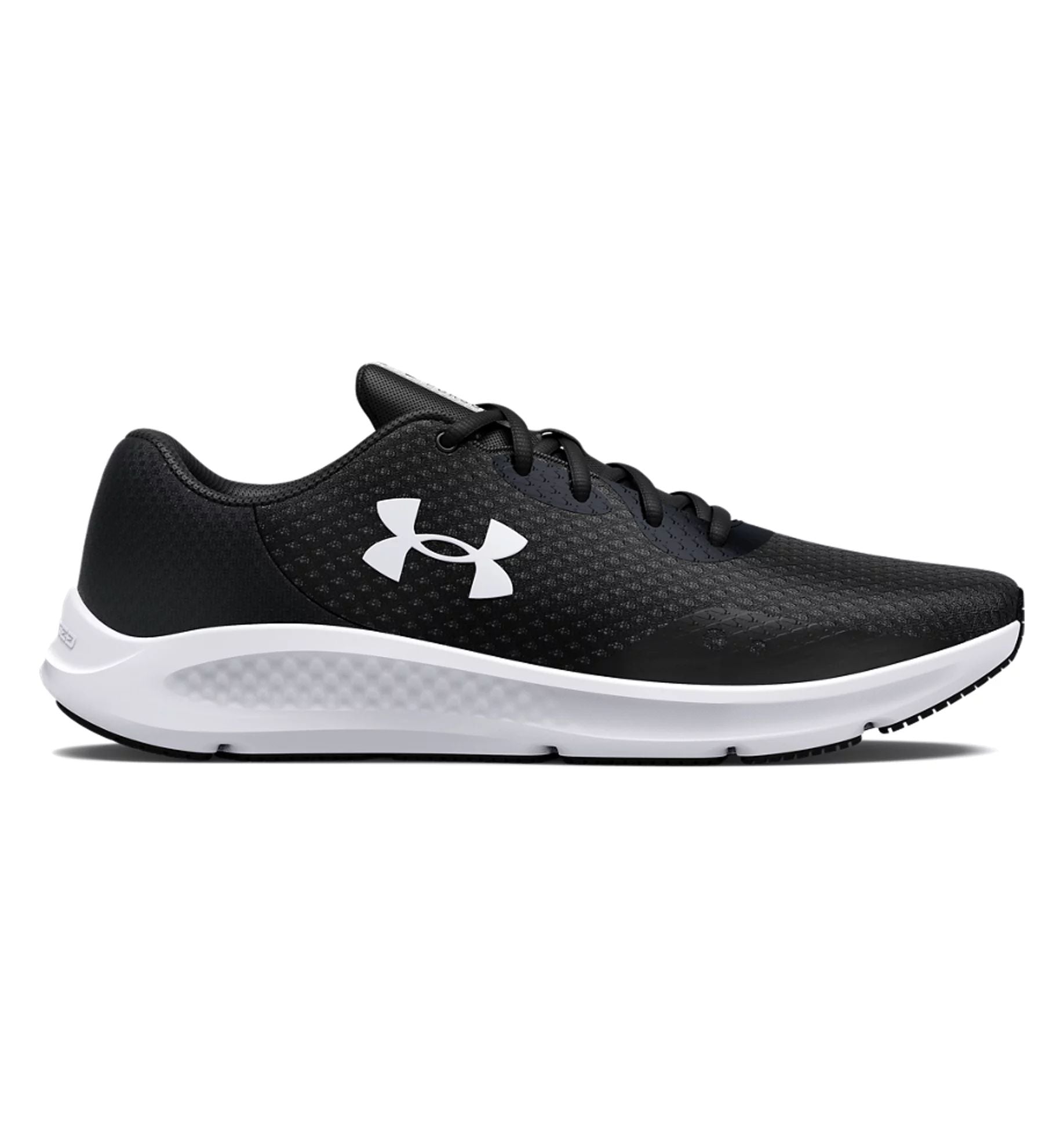 Black/White - Men's UA Charged Pursuit 3 Running Shoes