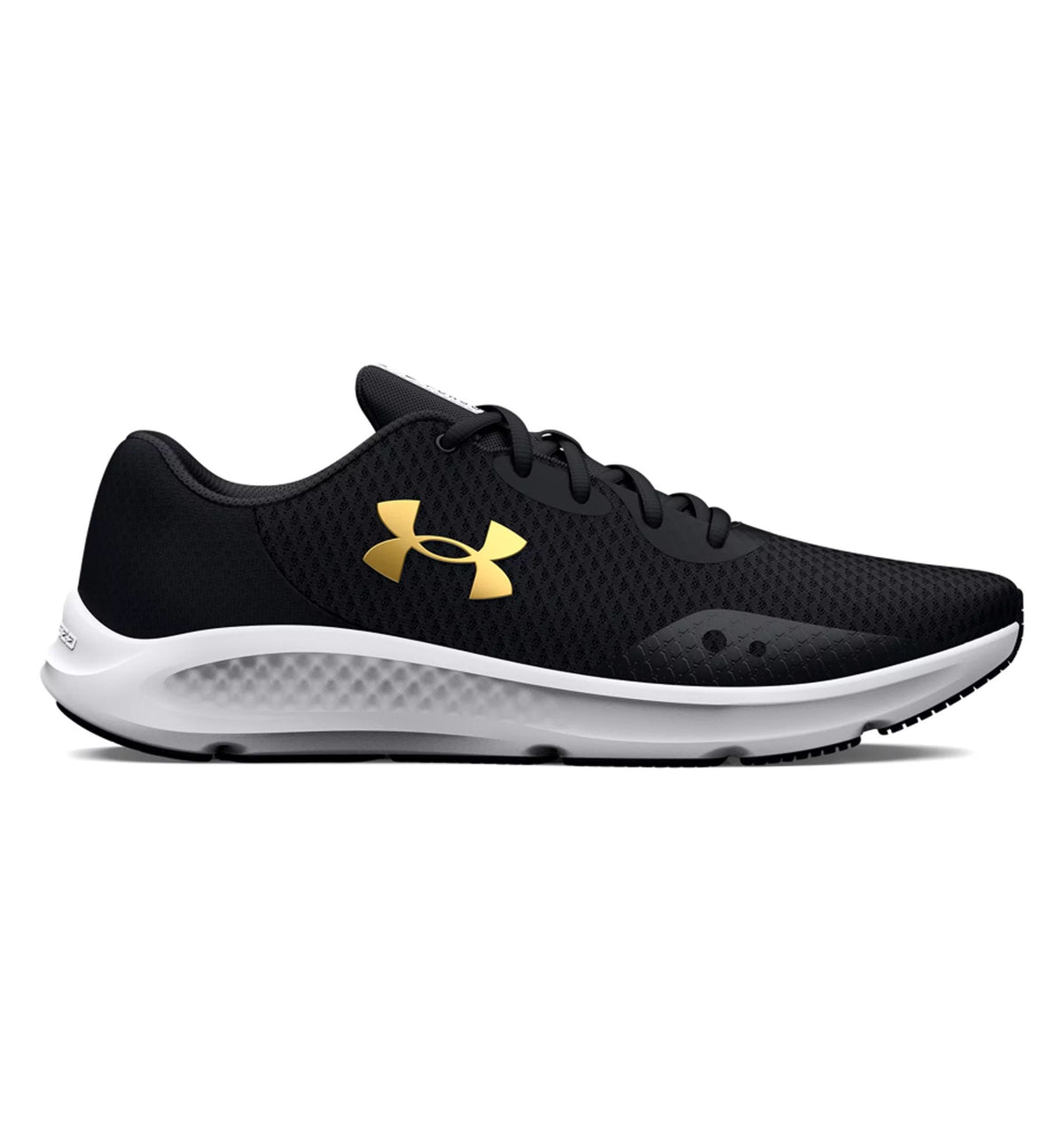 Black/Gold - Men's UA Charged Pursuit 3 Running Shoes