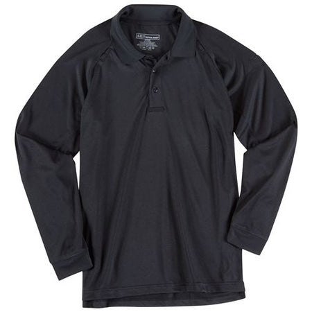 Black - Men's Performance Long Sleeve Polo