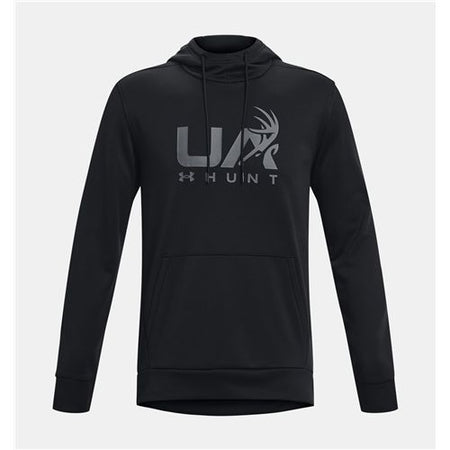 Black - Men's UA Armour Fleece Hunt Logo Hoodie