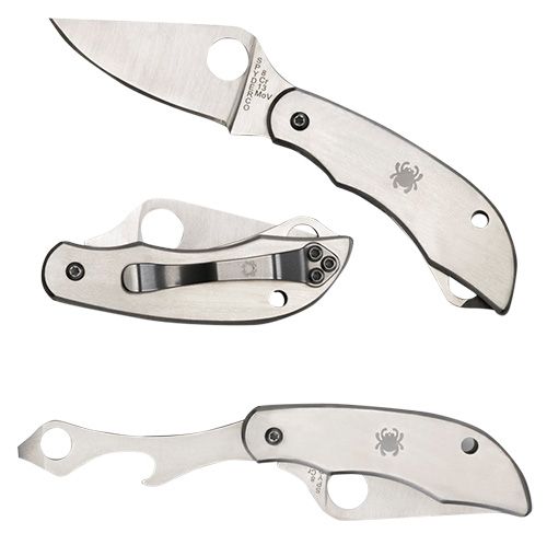 Clipitool Silver  4.57"/4.59" Plain Blade Folding Knife w Screwdriver/Opener