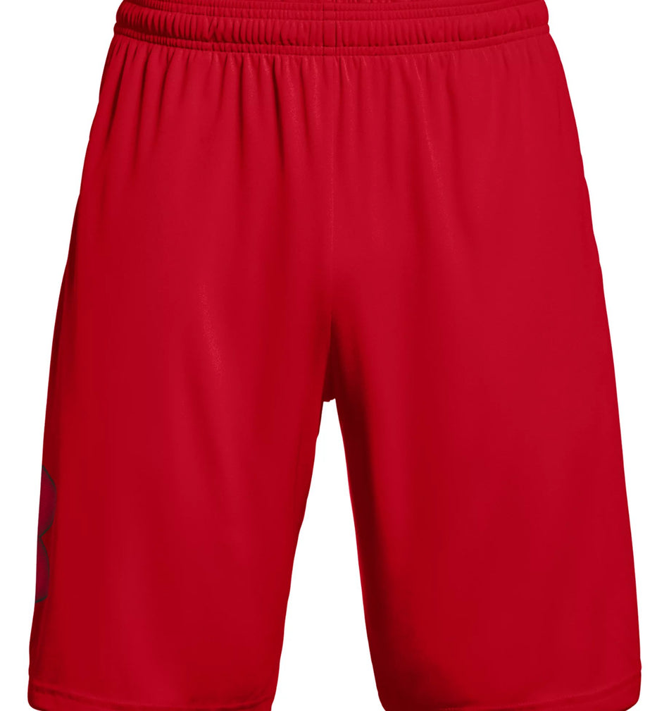 Red- UA Tech Graphic Shorts