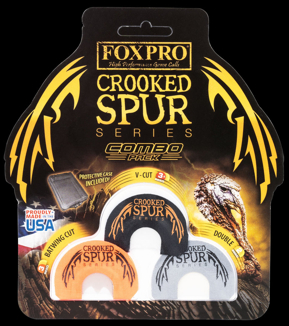 Foxpro Crooked Spur Double/3.5 Reed Combo Pack Diaphragm Turkey Call