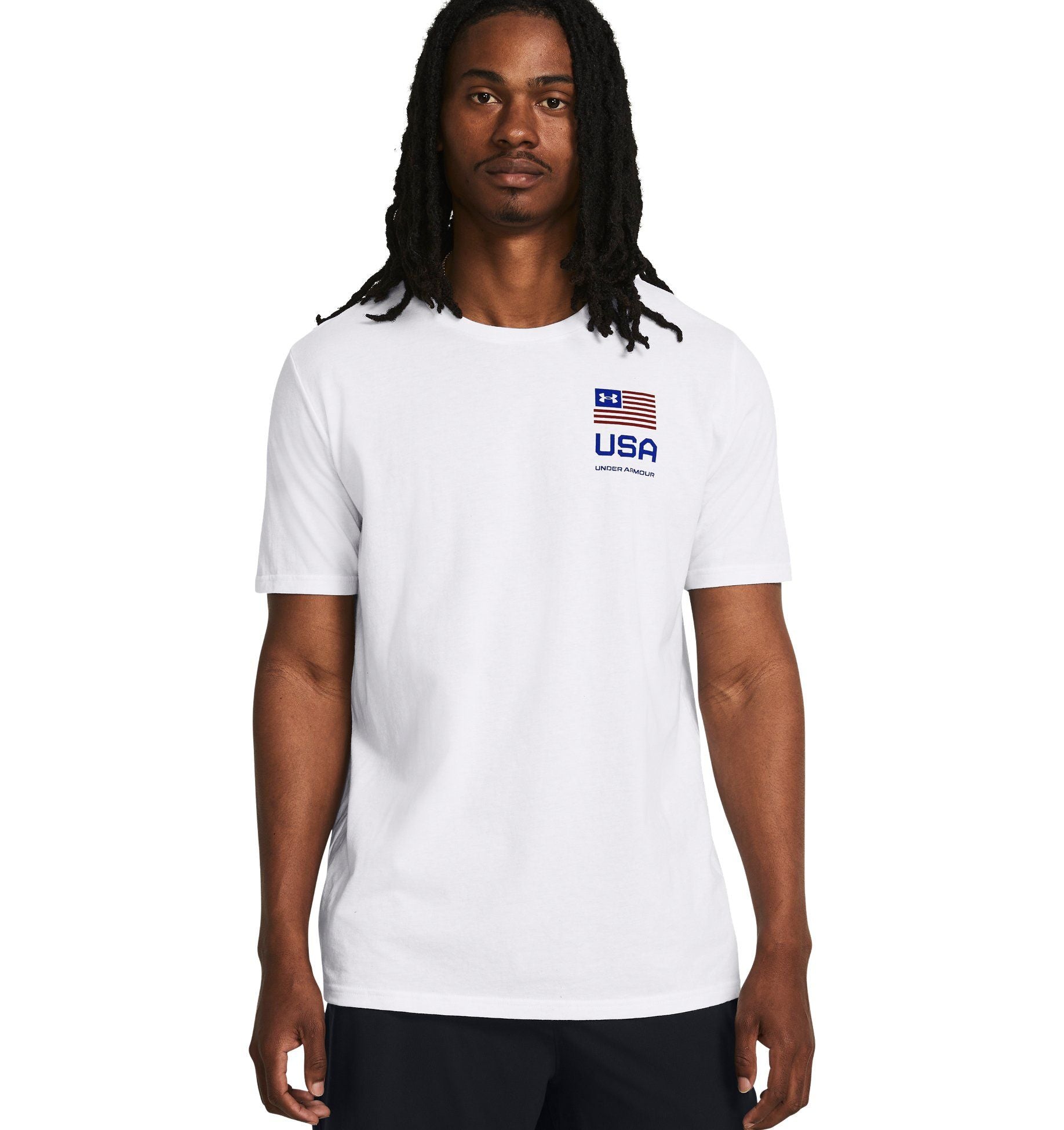 White - Men's UA Freedom Amp Chest T-Shirt