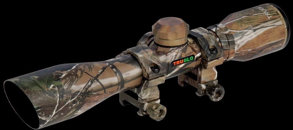 Truglo Compact Realtree APG Shotgun Scope - 4x 32mm Diamond Reticle