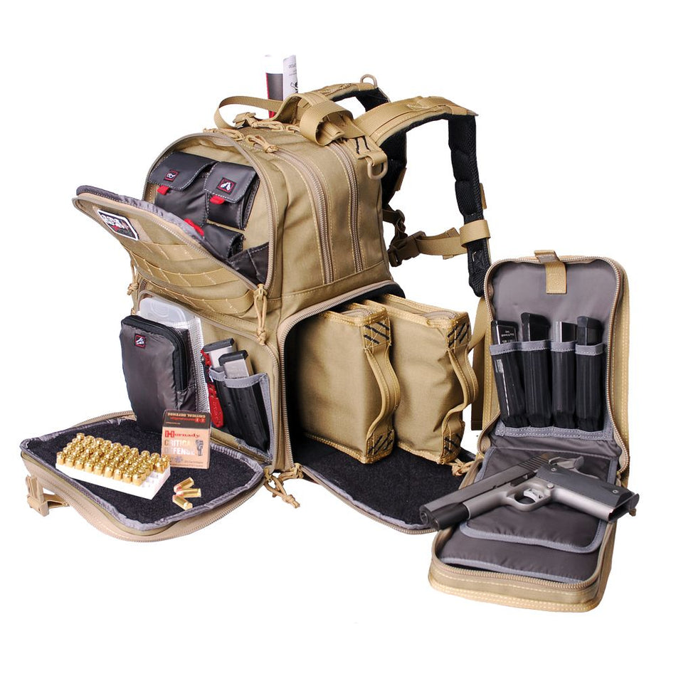 Tactical Range 3 Handgun Backpack - Tan