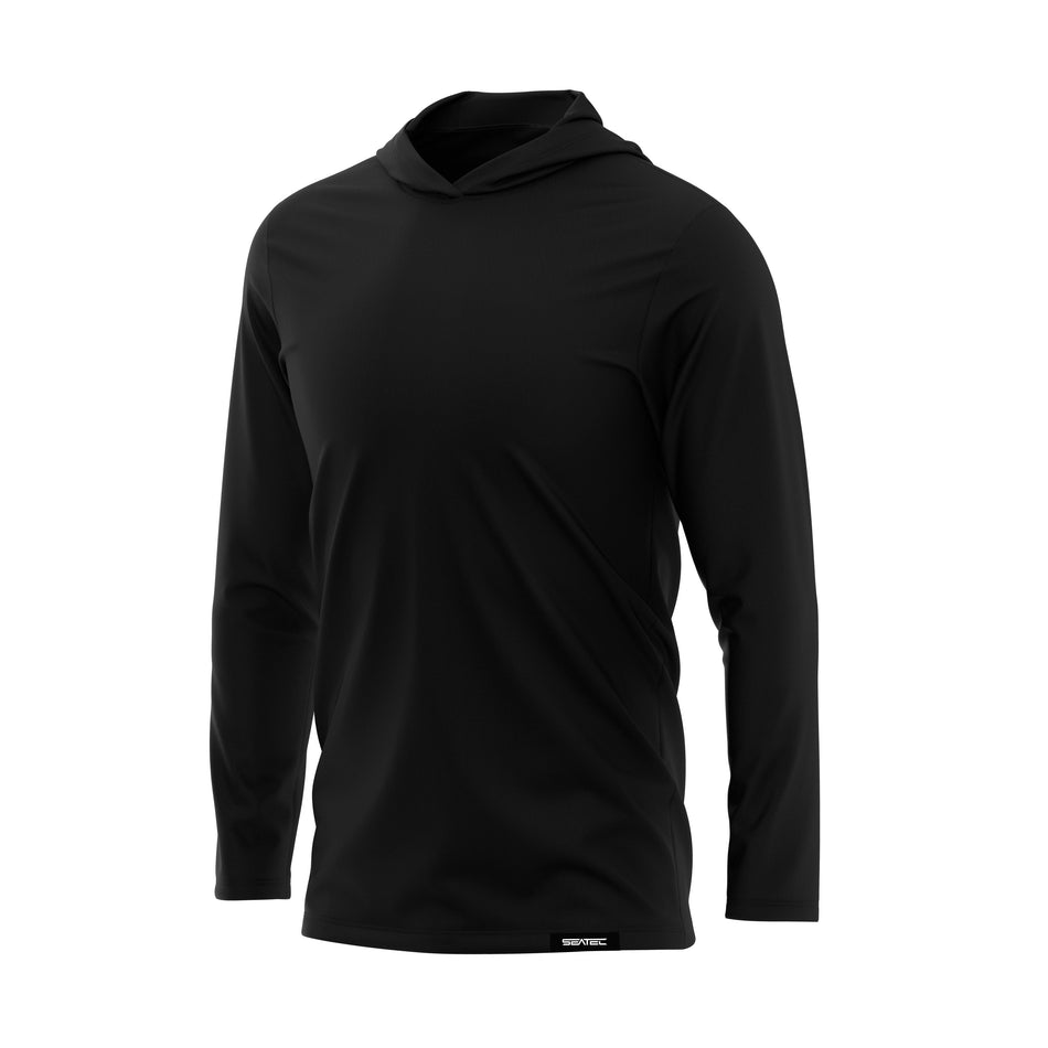 MEN'S ACTIVE | BLACK | LS HOODED