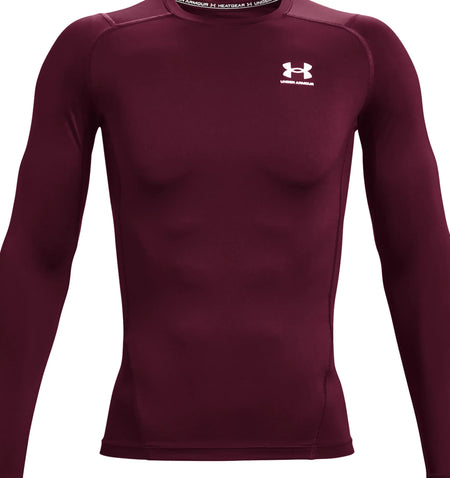 Maroon - HeatGear Armour Long Sleeve
