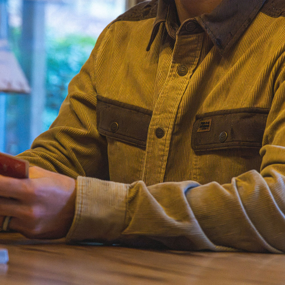 Khaki - Men's Tungsten Corduroy Shirt Jacket - Lifestyle3