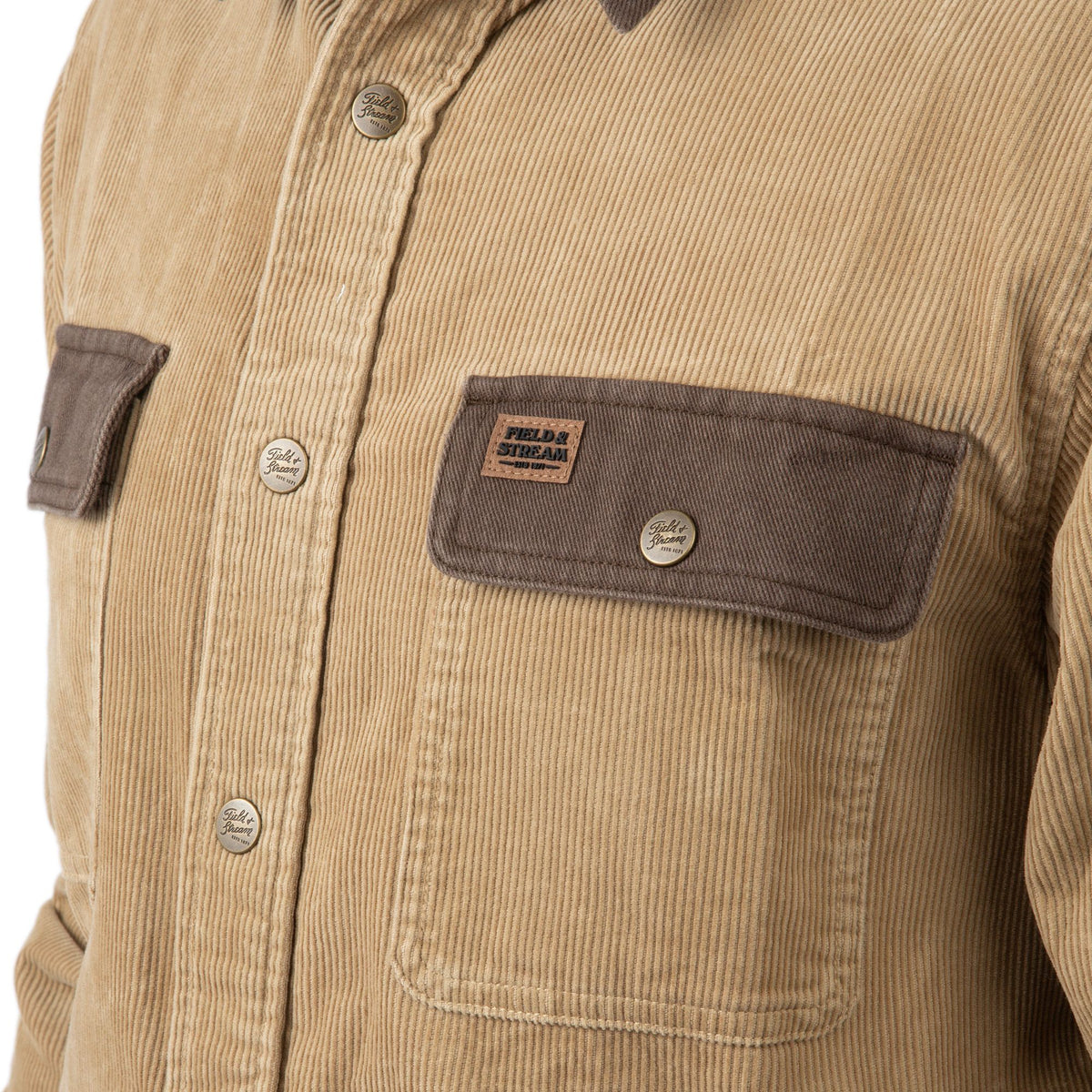 Khaki - Men's Tungsten Corduroy Shirt Jacket - Front