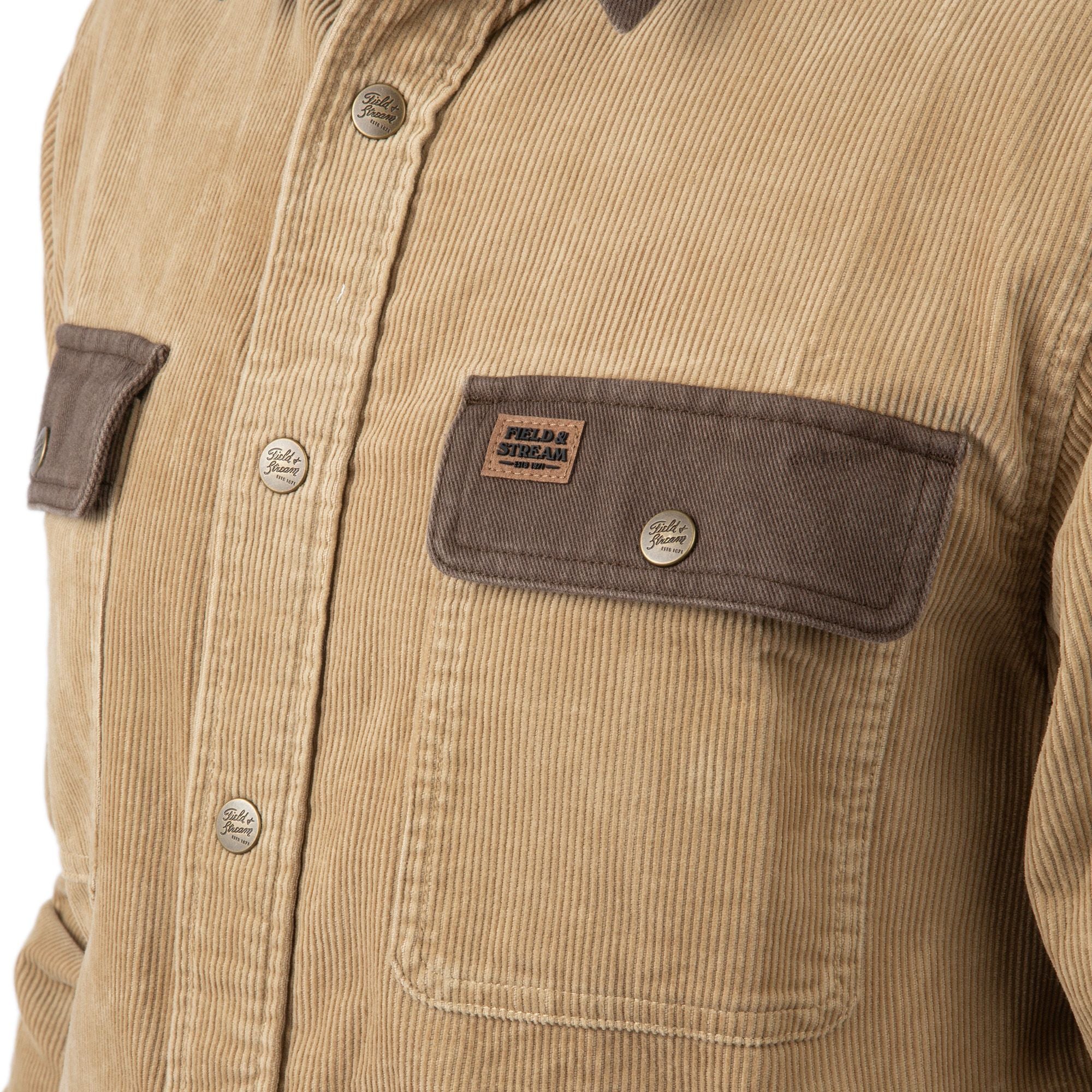 Khaki - Men's Tungsten Corduroy Shirt Jacket - Front