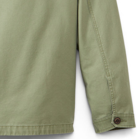 Olive - Men's Epoch Lightweight Twill Shirt Jacket - Back Sleeve