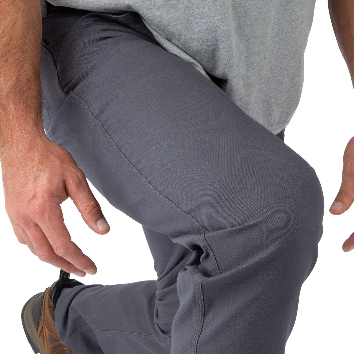 Charcoal - Men's Full Strut Canvas Stretch Pant - Knee