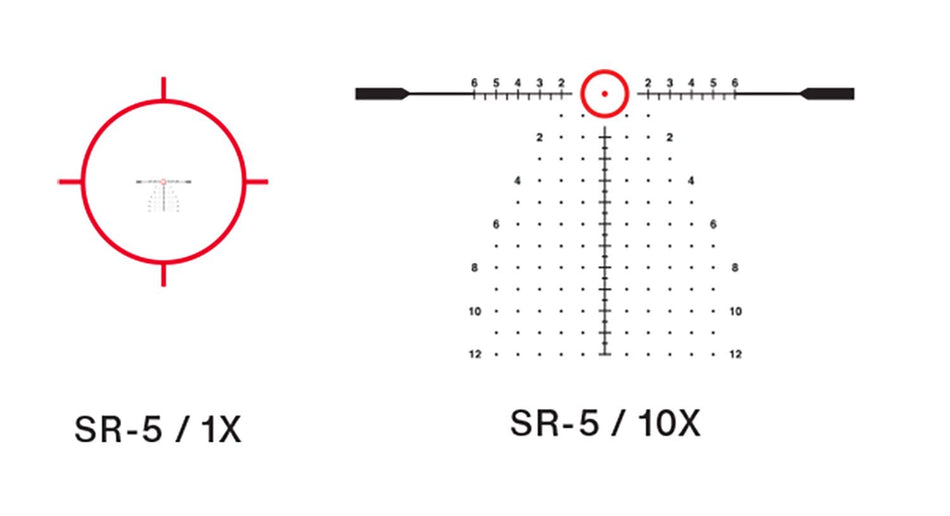 Reticle - Vudu 1-10x 28mm Rifle Scope - Tan - Illuminated SR5 MRAD