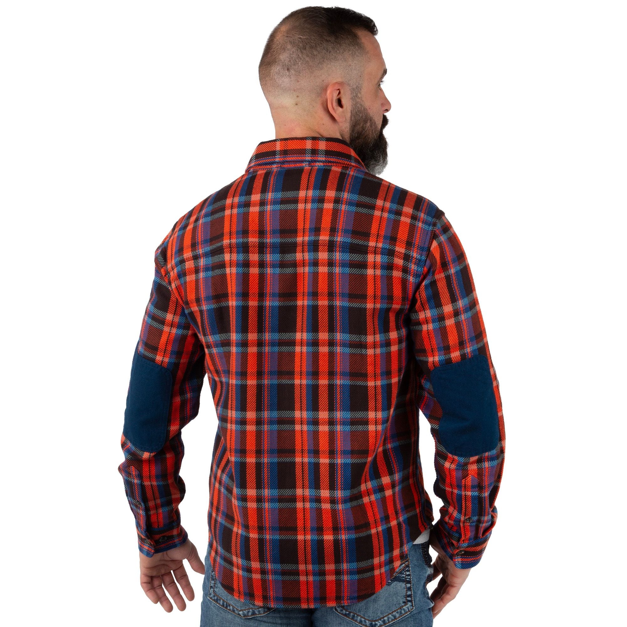 A&W Plaid - Men's Hardwood Heavyweight Flannel Shirt - Back