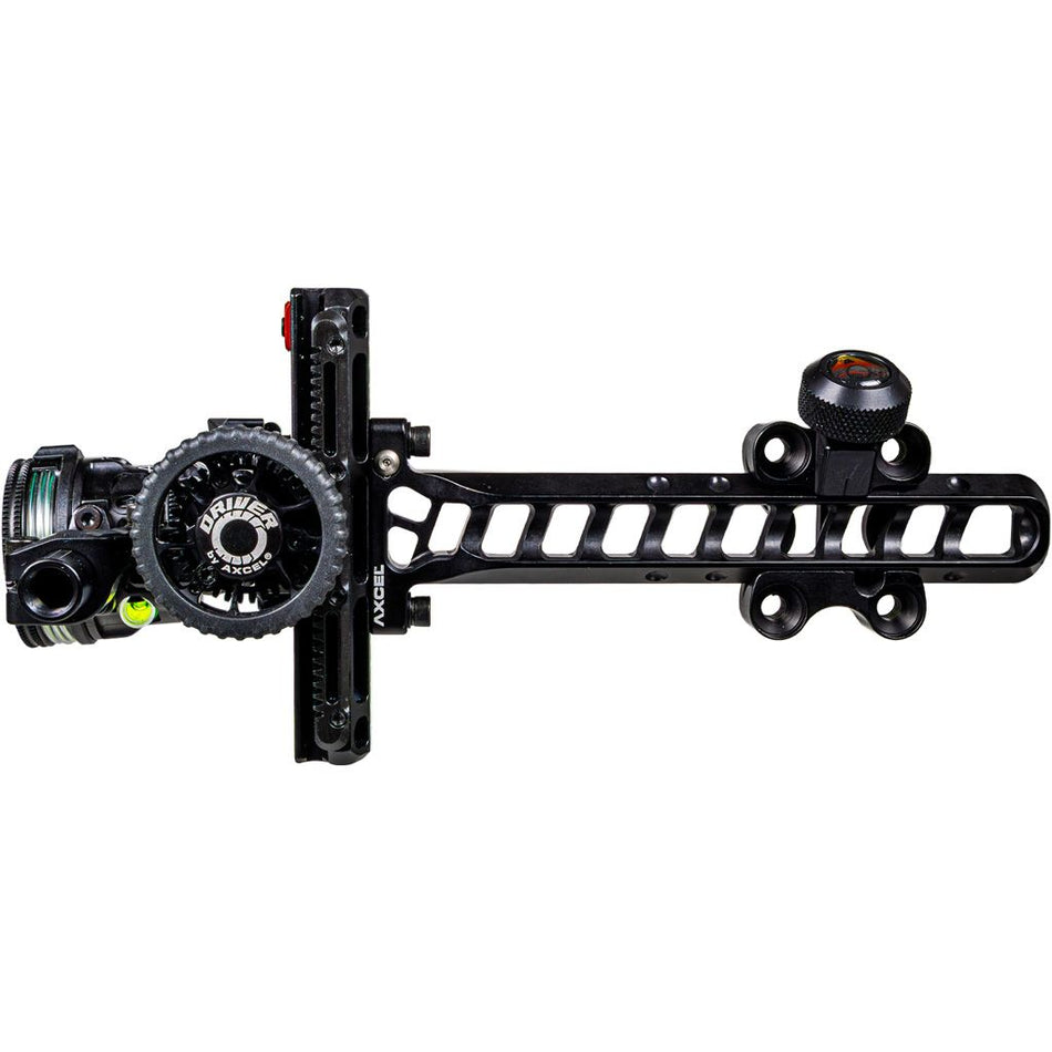 Stealth Black - Axcel Driver AVX Plus Standard-Pro Single Pin Bow Sight - Left Hand