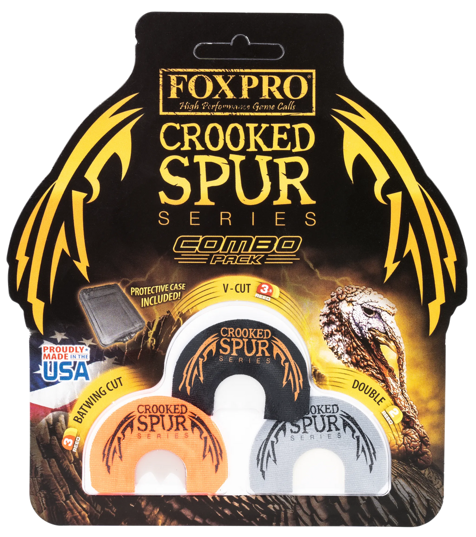 Foxpro Crooked Spur Double/3.5 Reed Combo Pack Diaphragm Turkey Call