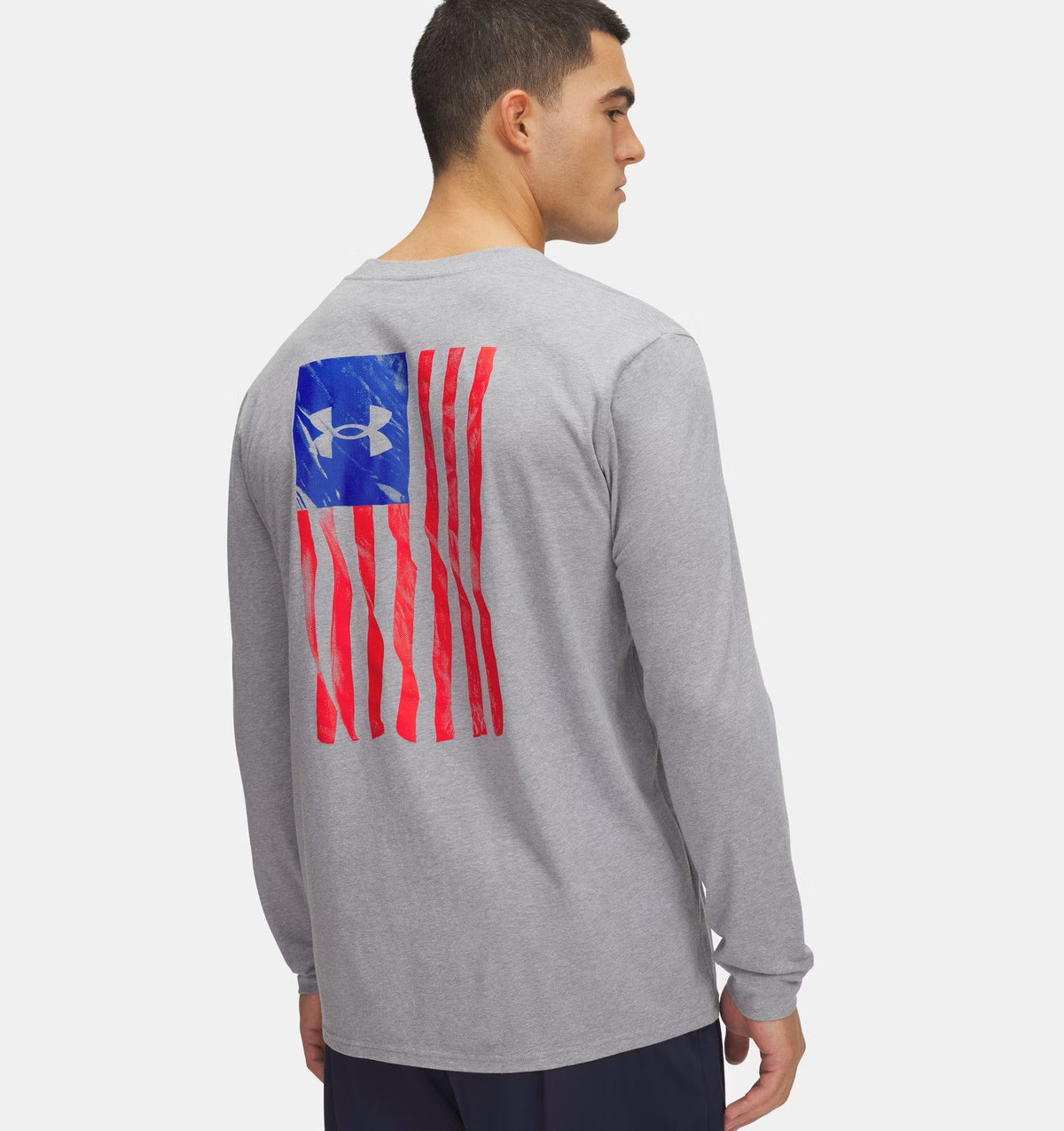 Gray - Freedom Flag LS T-Shirt